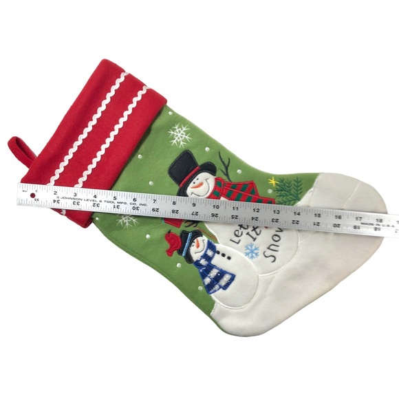 Let It Snow Snowman Christmas Stocking - Picture 6 of 11